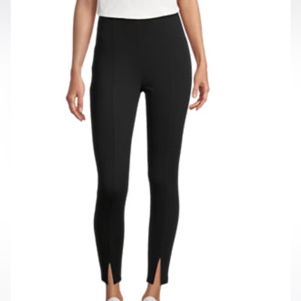 Black ankle cut high rise pants